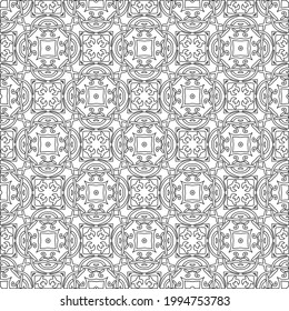
Vector geometric pattern. Repeating elements stylish background abstract ornament for wallpapers and backgrounds. Black and white colors.