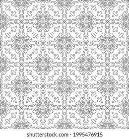 
Vector geometric pattern. Repeating elements stylish background abstract ornament for wallpapers and backgrounds. Black and white colors.