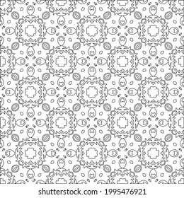 
Vector geometric pattern. Repeating elements stylish background abstract ornament for wallpapers and backgrounds. Black and white colors.