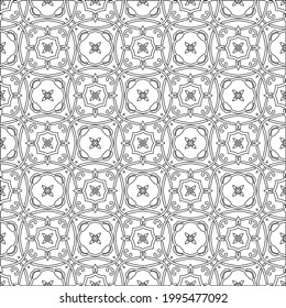 
Vector geometric pattern. Repeating elements stylish background abstract ornament for wallpapers and backgrounds. Black and white colors.