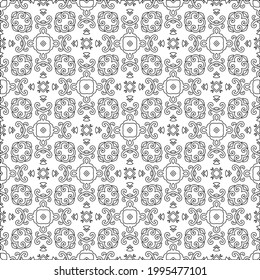 
Vector geometric pattern. Repeating elements stylish background abstract ornament for wallpapers and backgrounds. Black and white colors.