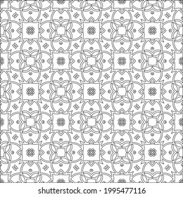 
Vector geometric pattern. Repeating elements stylish background abstract ornament for wallpapers and backgrounds. Black and white colors.