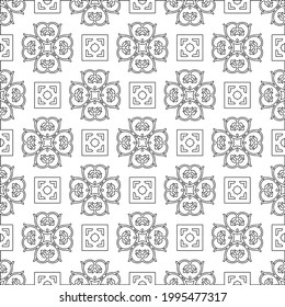 
Vector geometric pattern. Repeating elements stylish background abstract ornament for wallpapers and backgrounds. Black and white colors.