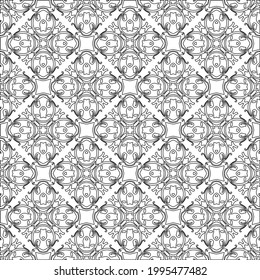 
Vector geometric pattern. Repeating elements stylish background abstract ornament for wallpapers and backgrounds. Black and white colors.