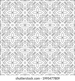 
Vector geometric pattern. Repeating elements stylish background abstract ornament for wallpapers and backgrounds. Black and white colors.