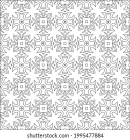 
Vector geometric pattern. Repeating elements stylish background abstract ornament for wallpapers and backgrounds. Black and white colors.