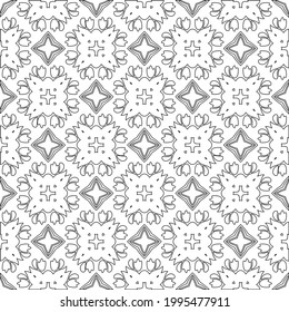 
Vector geometric pattern. Repeating elements stylish background abstract ornament for wallpapers and backgrounds. Black and white colors.