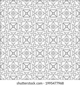 
Vector geometric pattern. Repeating elements stylish background abstract ornament for wallpapers and backgrounds. Black and white colors.