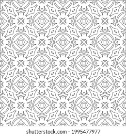 
Vector geometric pattern. Repeating elements stylish background abstract ornament for wallpapers and backgrounds. Black and white colors.
