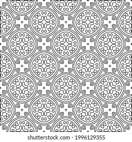 
Vector geometric pattern. Repeating elements stylish background abstract ornament for wallpapers and backgrounds. Black and white colors