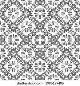 
Vector geometric pattern. Repeating elements stylish background abstract ornament for wallpapers and backgrounds. Black and white colors