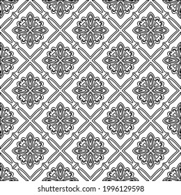 
Vector geometric pattern. Repeating elements stylish background abstract ornament for wallpapers and backgrounds. Black and white colors