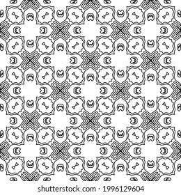 
Vector geometric pattern. Repeating elements stylish background abstract ornament for wallpapers and backgrounds. Black and white colors