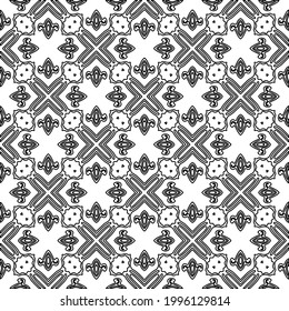 
Vector geometric pattern. Repeating elements stylish background abstract ornament for wallpapers and backgrounds. Black and white colors