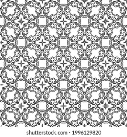 
Vector geometric pattern. Repeating elements stylish background abstract ornament for wallpapers and backgrounds. Black and white colors