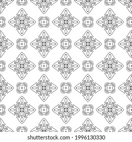 Vector geometric pattern. Repeating elements stylish background abstract ornament for wallpapers and backgrounds. Black and white colors