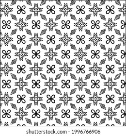 Vector geometric pattern. Repeating elements stylish background abstract ornament for wallpapers and backgrounds. Black and white colors