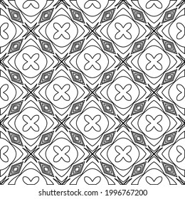 Vector geometric pattern. Repeating elements stylish background abstract ornament for wallpapers and backgrounds. Black and white colors