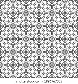 Vector geometric pattern. Repeating elements stylish background abstract ornament for wallpapers and backgrounds. Black and white colors