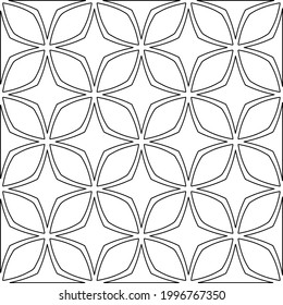 Vector geometric pattern. Repeating elements stylish background abstract ornament for wallpapers and backgrounds. Black and white colors