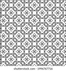 Vector geometric pattern. Repeating elements stylish background abstract ornament for wallpapers and backgrounds. Black and white colors