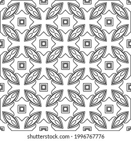 Vector geometric pattern. Repeating elements stylish background abstract ornament for wallpapers and backgrounds. Black and white colors