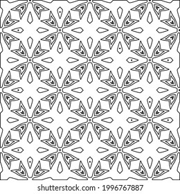 Vector geometric pattern. Repeating elements stylish background abstract ornament for wallpapers and backgrounds. Black and white colors