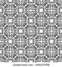 Vector geometric pattern. Repeating elements stylish background abstract ornament for wallpapers and backgrounds. Black and white colors