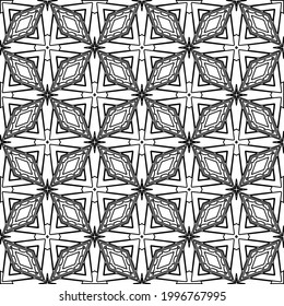 Vector geometric pattern. Repeating elements stylish background abstract ornament for wallpapers and backgrounds. Black and white colors