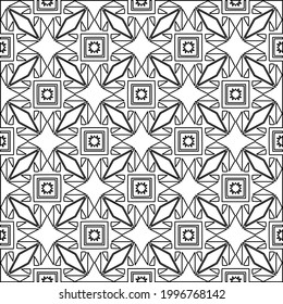 Vector geometric pattern. Repeating elements stylish background abstract ornament for wallpapers and backgrounds. Black and white colors