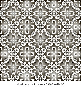 Vector geometric pattern. Repeating elements stylish background abstract ornament for wallpapers and backgrounds. Black and white colors