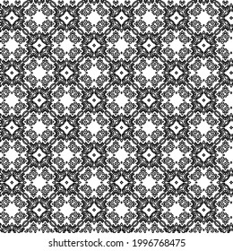 Vector geometric pattern. Repeating elements stylish background abstract ornament for wallpapers and backgrounds. Black and white colors