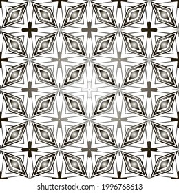 Vector geometric pattern. Repeating elements stylish background abstract ornament for wallpapers and backgrounds. Black and white colors