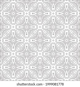 Vector geometric pattern. Repeating elements stylish background abstract ornament for wallpapers and backgrounds. Black and white colors