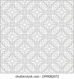 Vector geometric pattern. Repeating elements stylish background abstract ornament for wallpapers and backgrounds. Black and white colors