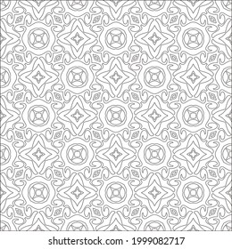 Vector geometric pattern. Repeating elements stylish background abstract ornament for wallpapers and backgrounds. Black and white colors