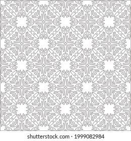 Vector geometric pattern. Repeating elements stylish background abstract ornament for wallpapers and backgrounds. Black and white colors