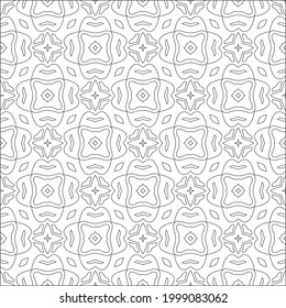 Vector geometric pattern. Repeating elements stylish background abstract ornament for wallpapers and backgrounds. Black and white colors