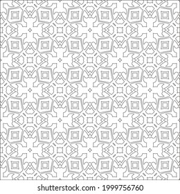 
Vector geometric pattern. Repeating elements stylish background abstract ornament for wallpapers and backgrounds. Black and white colors 