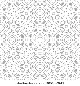 Vector geometric pattern. Repeating elements stylish background abstract ornament for wallpapers and 

backgrounds. Black and white colors 
