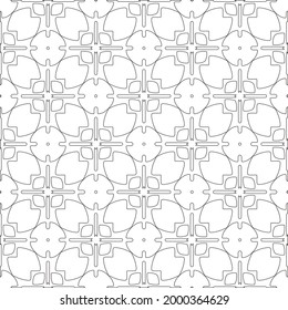 Vector geometric pattern. Repeating elements stylish background abstract ornament for wallpapers and 

backgrounds. Black and white colors 