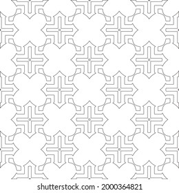 Vector geometric pattern. Repeating elements stylish background abstract ornament for wallpapers and 

backgrounds. Black and white colors 
