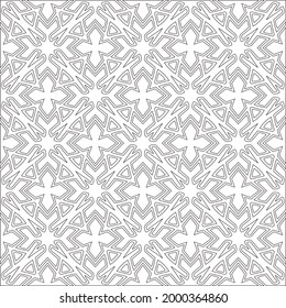 
Vector geometric pattern. Repeating elements stylish background abstract ornament for wallpapers and 

backgrounds. Black and white colors 