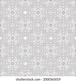 Vector geometric pattern. Repeating elements stylish background abstract ornament for wallpapers and 

backgrounds. Black and white colors 