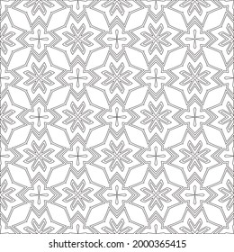 
Vector geometric pattern. Repeating elements stylish background abstract ornament for wallpapers and 

backgrounds. Black and white colors 