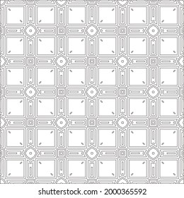Vector geometric pattern. Repeating elements stylish background abstract ornament for wallpapers and 

backgrounds. Black and white colors 