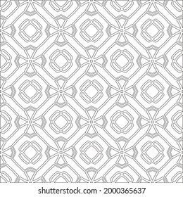 Vector geometric pattern. Repeating elements stylish background abstract ornament for wallpapers and 

backgrounds. Black and white colors 