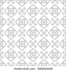 Vector geometric pattern. Repeating elements stylish background abstract ornament for wallpapers and 

backgrounds. Black and white colors 