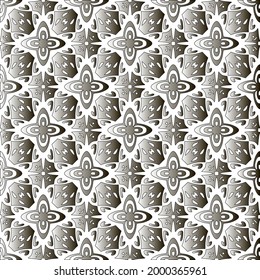 Vector geometric pattern. Repeating elements stylish background abstract ornament for wallpapers and 

backgrounds. Black and white colors 