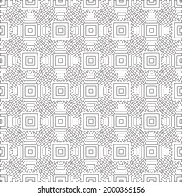 Vector geometric pattern. Repeating elements stylish background abstract ornament for wallpapers and 

backgrounds. Black and white colors 